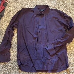 Men's Jared Lang Purple and Grey Dress Shirt